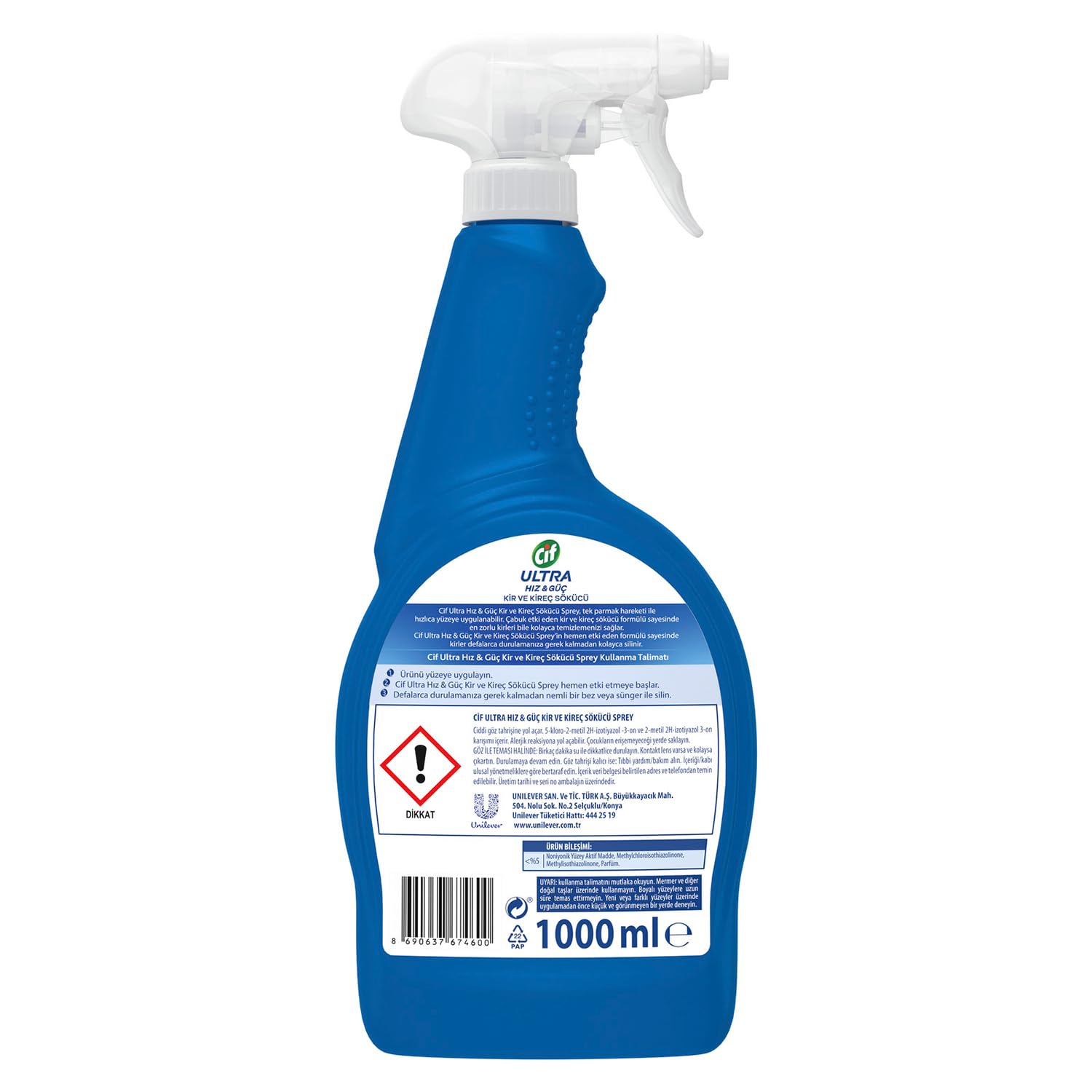 Cif Ultra Hız & Kireç Sökücü Sprey Leke ve Kir Çıkarıcı 1000 ml