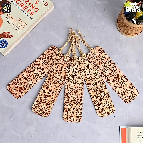 Image of GKD Bookmarks Set of 10 Mandala Art Bookmarks Aesthetic with Hard Paperback Book Marker Handmade Tassel dori Book Accessories Unique Gifts for Book Lovers (ecofriendly 10pc)