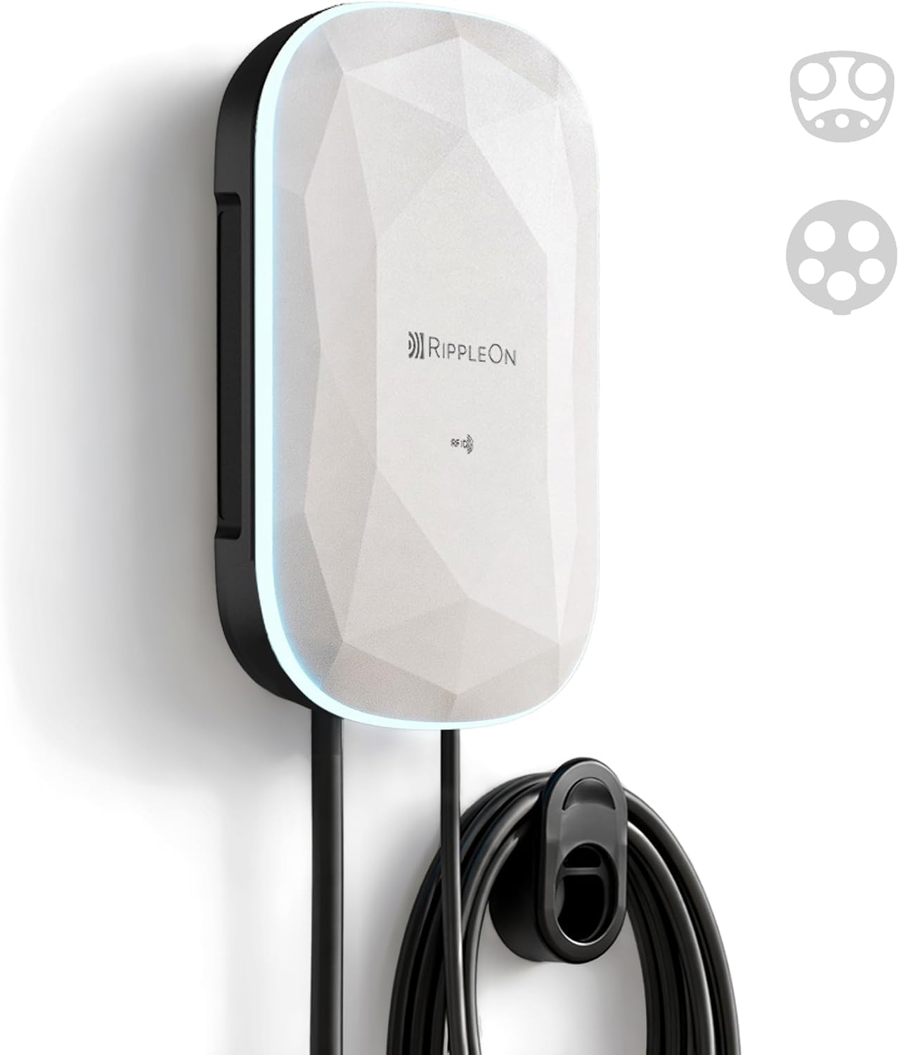 RIPPLEON Level 2 EV Charger - Hardwired/48Amp/11.5KW/240V, UL2594, ETL, FCC