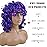 andromeda Short Curly Wigs for Black Women Soft Mixed Blue Purple Big Curly Wig with Bangs Cute Loose Curly Cosplay Party Daily Synthetic Wig for African American WomenMixed Blue Purple