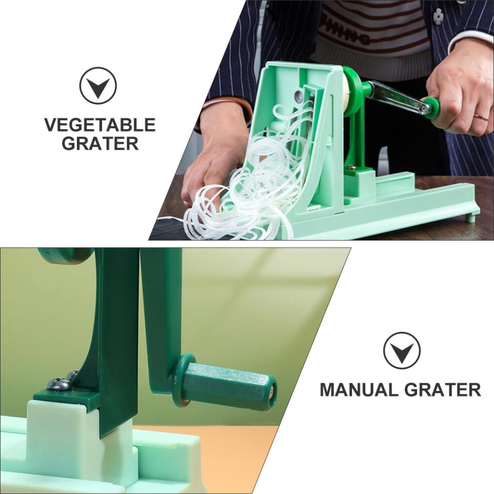 PRETYZOOM Râpe Manuelle Multifonction pour Légumes en Acier Inoxydable et Abs Tambour Rotatif, Cuisine Quotidienne