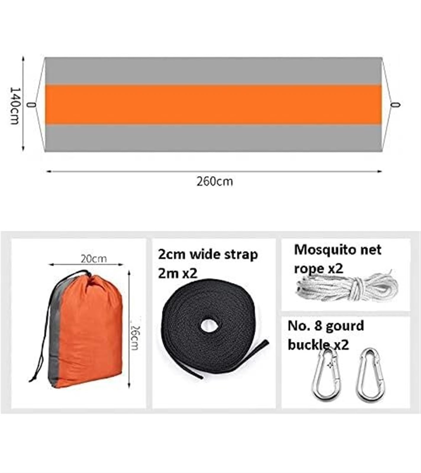 Przenośny podwójny hamak podróżny z nylonu 210T