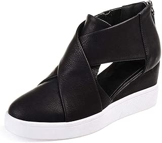 criss cross sneaker wedge