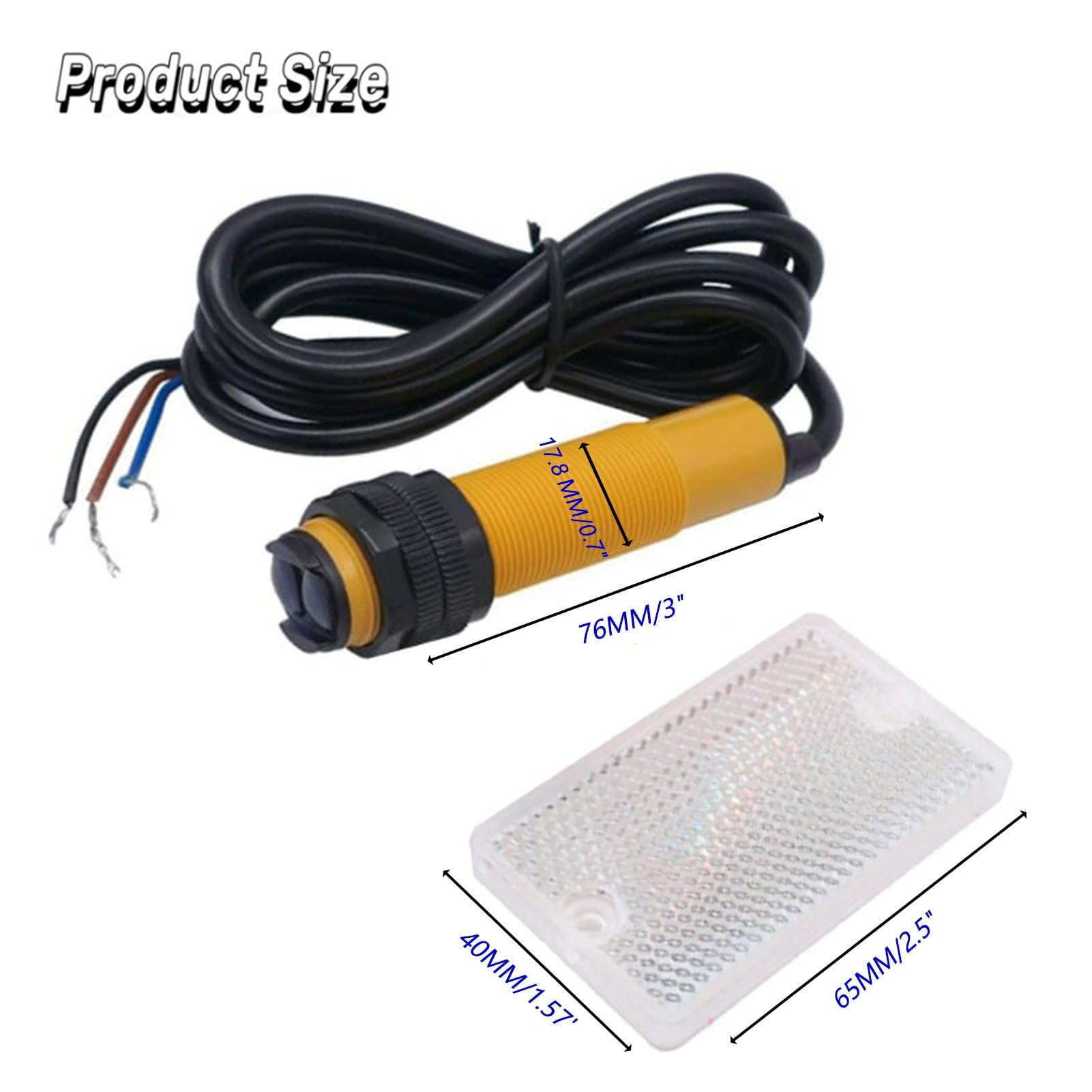 Hao Yuan Star E3F-R2P1 Photoelectric Switch M18 2m Sensing 6