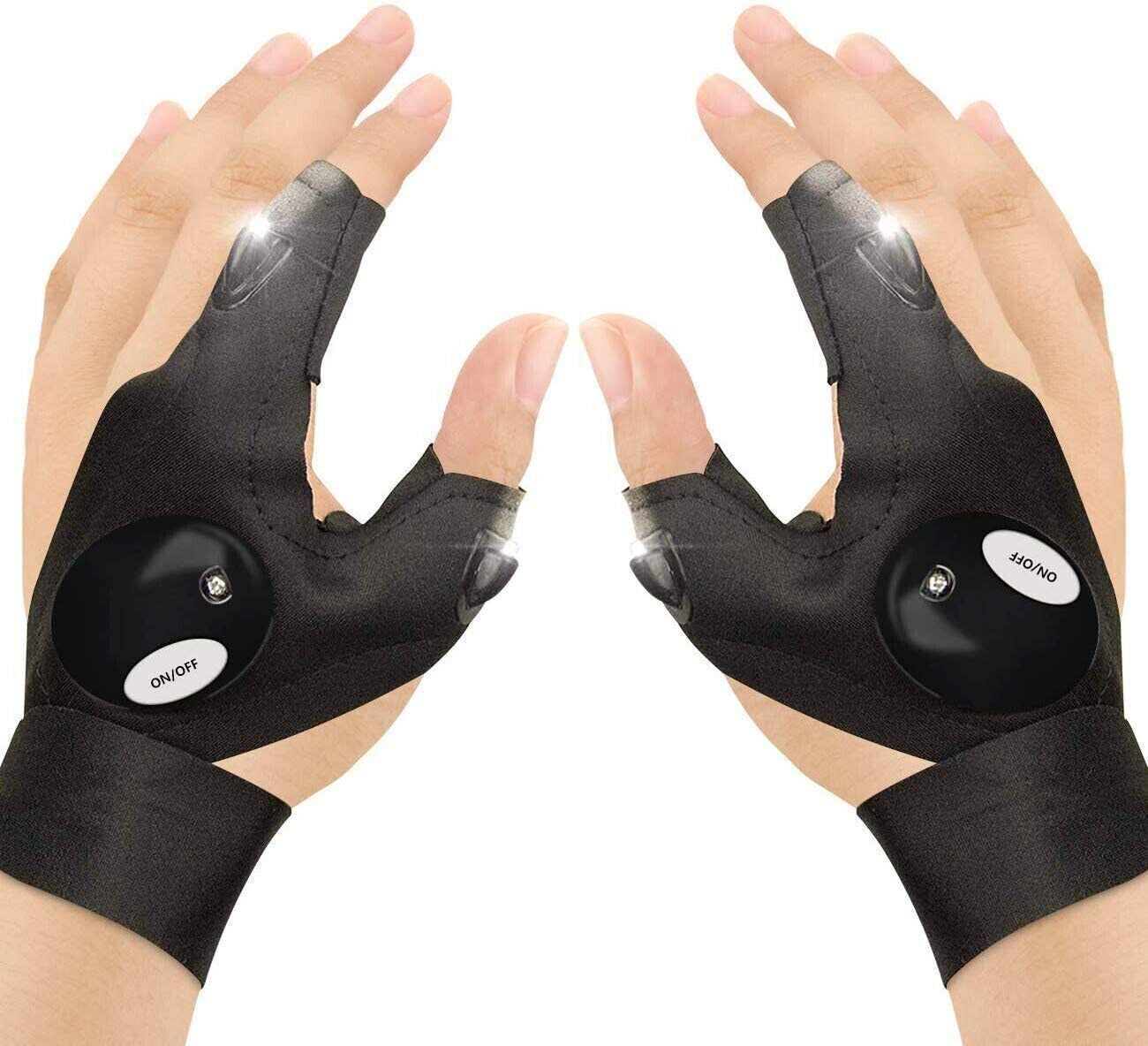 London Express Gifts for Men, LED Gloves with Lights, Gadgets for Men Dad Birthday Men's Gifts for Christmas, Fishing Camping Accessories