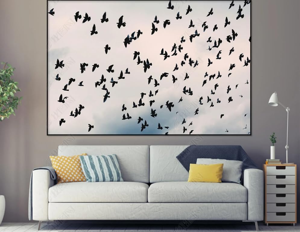 Papier peint intisse oiseau volant poster geant mural salon