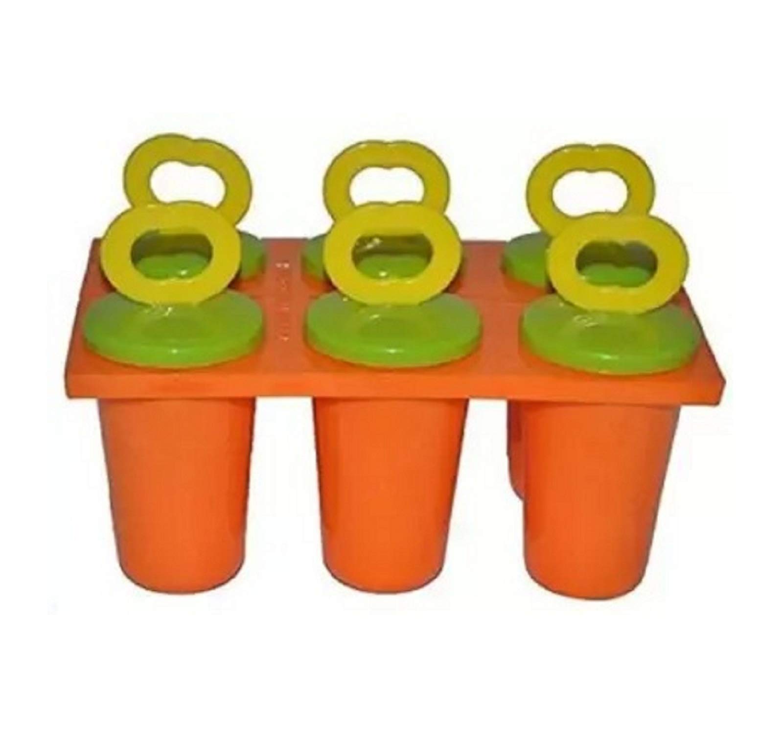 pass pass Set 6 Plastic Ice Cream Candy Kulfi Maker Mould ice Stick Trays