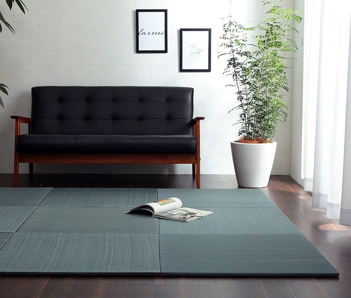 ☆最終お値下げ☆おしゃれ琉球畳9枚☆70✕70☆ Amazon｜琉球畳 70 置き畳 9枚セット ユニット畳 縁なし 無地畳