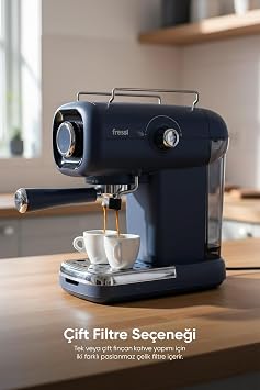 FR-EM2214 Urban Espresso, Latte, Cappuccino Kahve Makinesi, Süt Köpürtücülü, 20 Bar Basınçlı