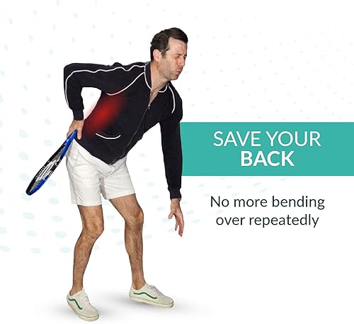 Miniatura 8 de POP-IT Recogedor de pelota de tenis superior para raqueta, sin doblar, manos libres, se adapta a la mayoría de las raquetas, coleccionista de