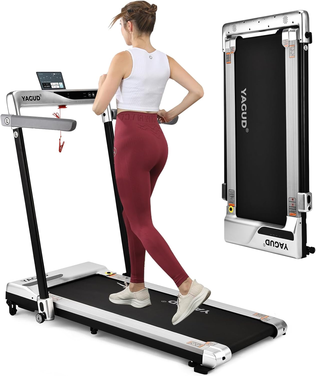 Yagud Walking Pad, 3in1 Under Desk Treadmill, LowNoise 3.0HP Walking