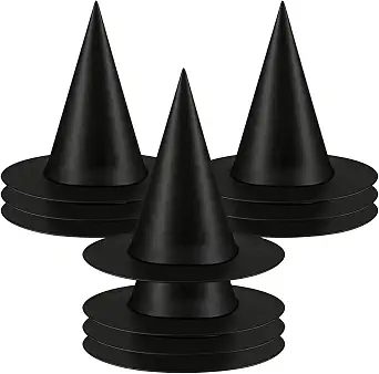 Halloween Witch Hats Decorations, 10 PCS Hanging Floating Witch Hats with 157FT Fishing Line