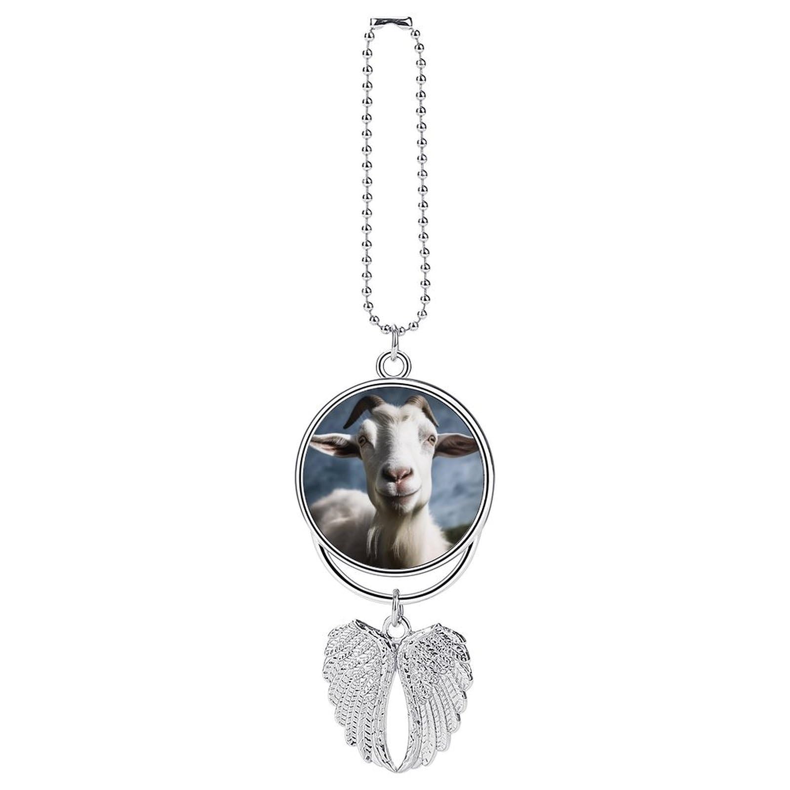 Goat Car Charm Alloy Car Rear View Mirrors Hanging Ornaments Stylish Car Pendant Funny Auto Hanging Accessories Car Hanging Ornaments Gift for Women Men