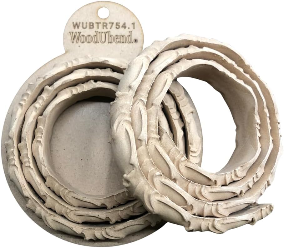 WoodUBend Pack of Two Cameo Trims TR754.1 100x2.5cm Heat Bendable & Flexible Wood Trims - DIY Craft, Furniture & Home Decor - Easy to Apply & Paint - Versatile & Reusable