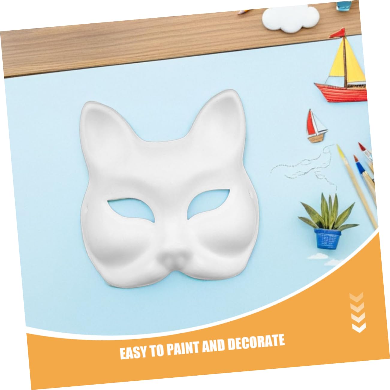 Milisten 16 Maschere Animali da Dipingere in Pasta Maschere Vuote Volpe e per DIY Feste Halloween e Progetti Artistici Gruppo