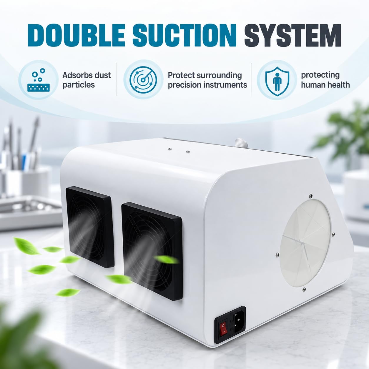 Generisch Dental Staubfänger, Schleif-Polierbox LED, Gehärtetes Glas
