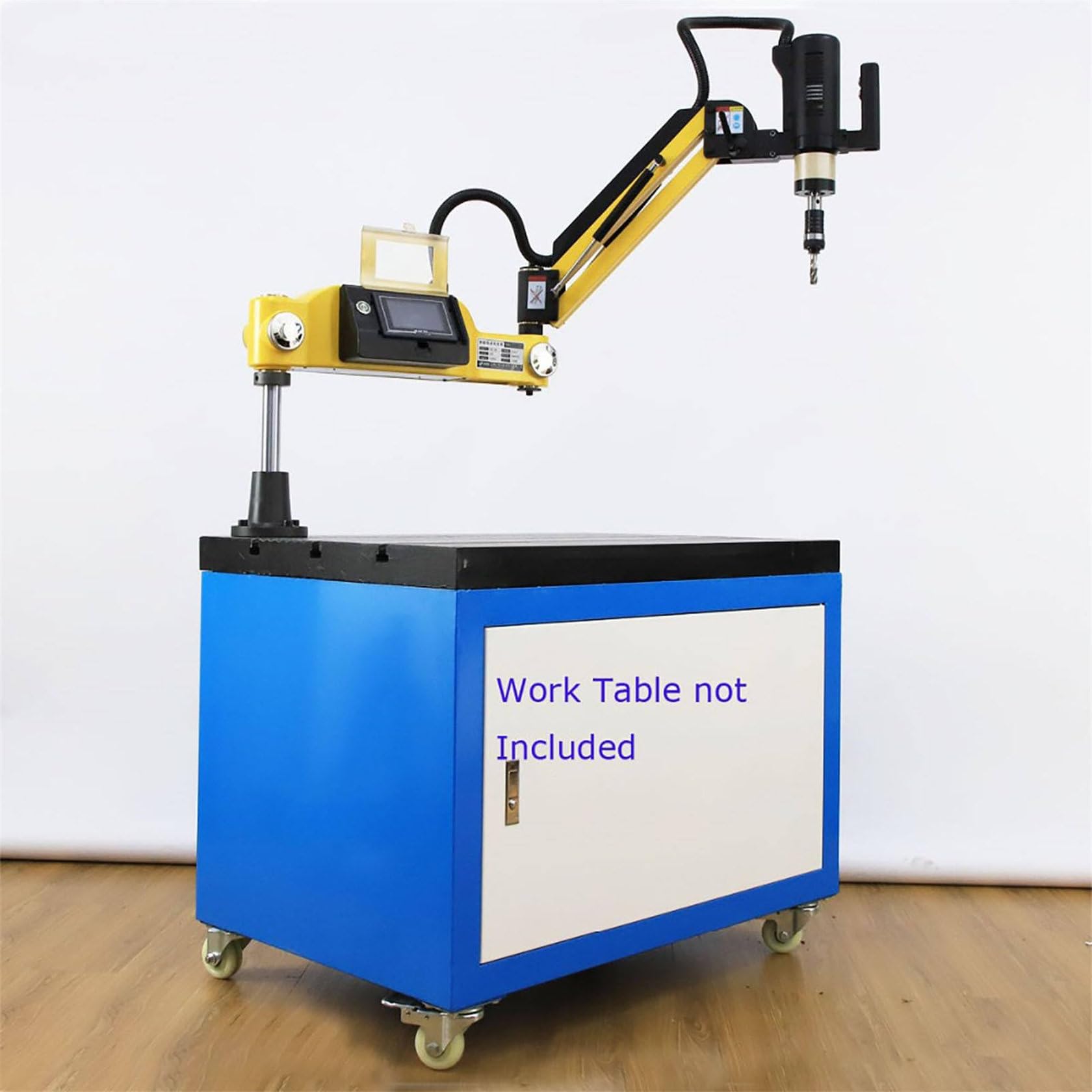 Maschiatrice elettrica di precisione, maschiatrice pneumatica a 360° con braccio flessibile universale, pinze per rubinetto M3-M16 incluse, 8 pinze standard per foratura e filettatura