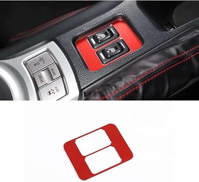 For SHIFENG Toyota 86 Subaru BRZ 2012-2020 Aluminum Alloy Car Seat Heater Button Frame Decoration Sticker Accessories Red