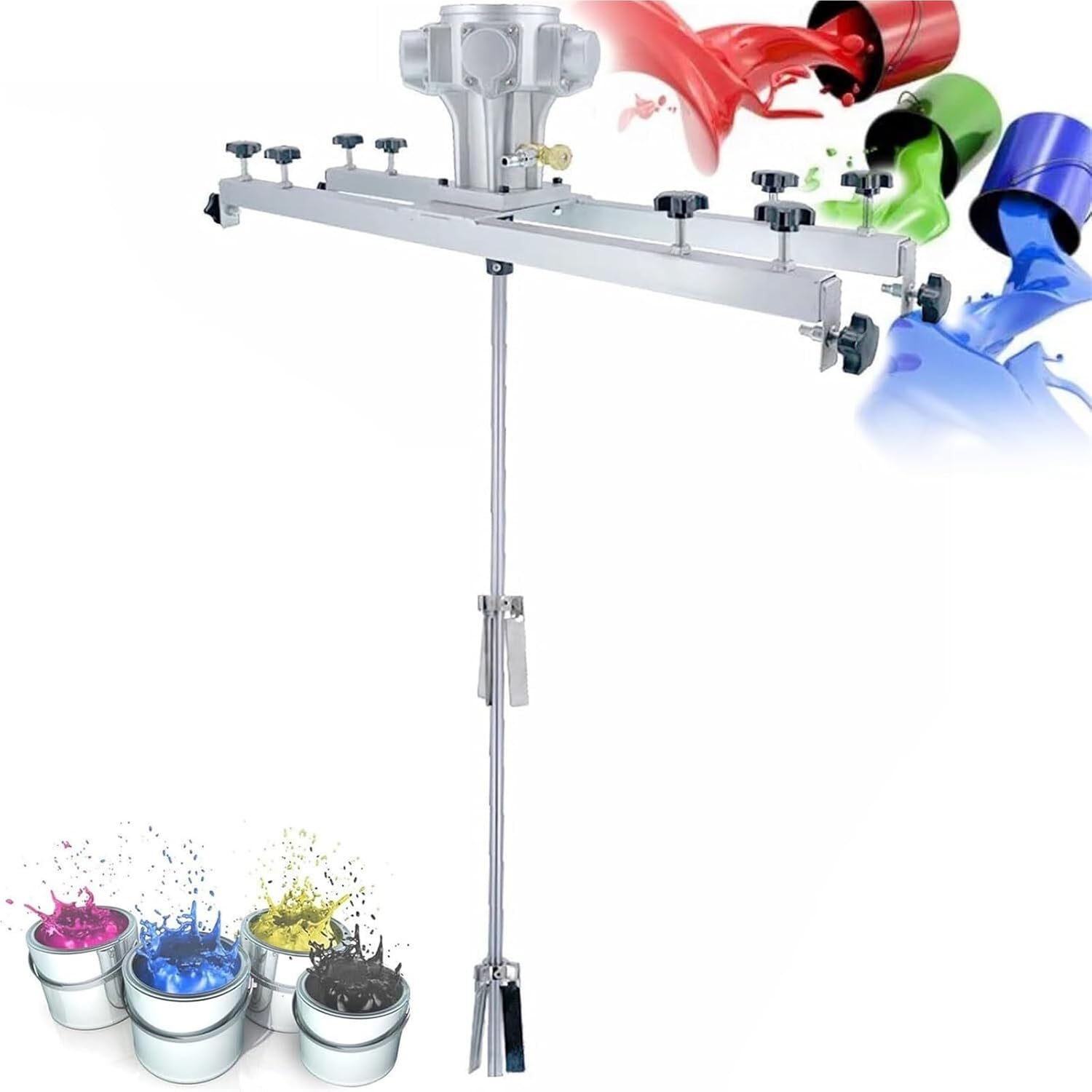 Air Agitator Pneumatic Tank Mixer Machine,Pneumatic Agitator Paint Stirring Machine,Adjustable Size,for Paint Coating Materials