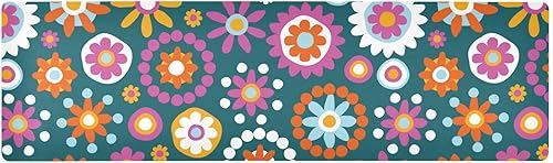 Cute Flowers Dots Non Slip Trivets for Hot Dishes, Heat Resistant Material and Waterproof Insulation for Hot Pads Cooking 39.40" X 11.80",