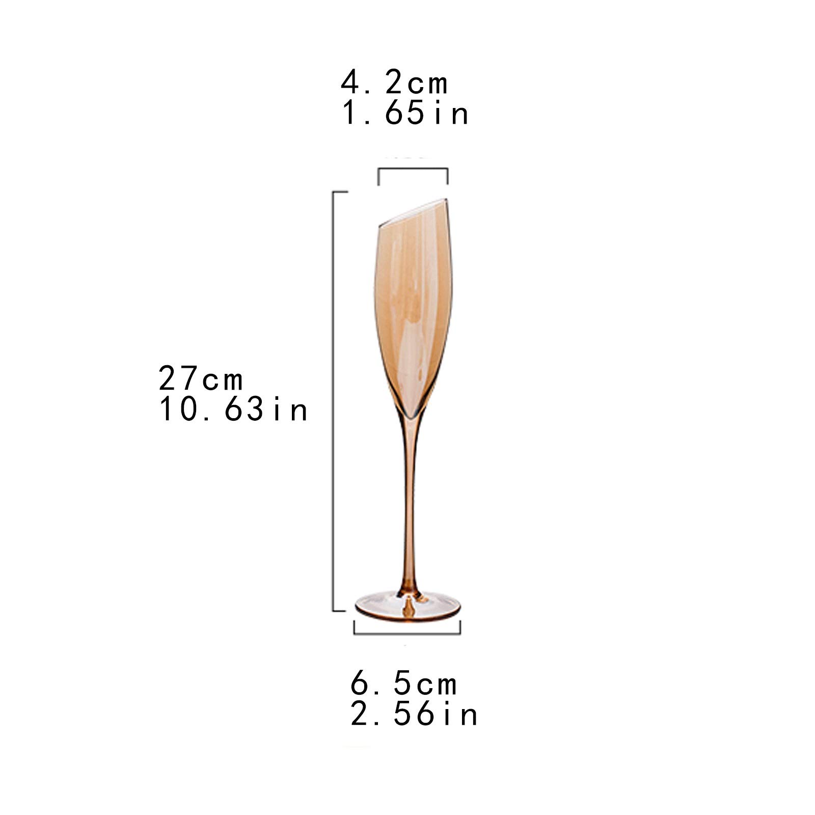 Flûtes à Champagne Verre à champagne biseauté haut de gamme créatif en cristal, flûtes à champagne en verre soufflé à la main - fabriquées à la main par des artisans, 6 pièces 180 ml. Coupes à Champag