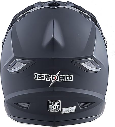 Miniatura 4 de 1Storm - Casco de motocross para adulto de BMX, MX, ATV Dirt Bike HF801, M