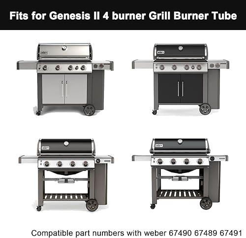 Miniatura 10 de Piezas de repuesto para tubo de quemador de parrilla Weber 67489, Weber Genesis II E-310 Genesis II E-330 Genesis II S-310 Genesis II E-315 Piezas