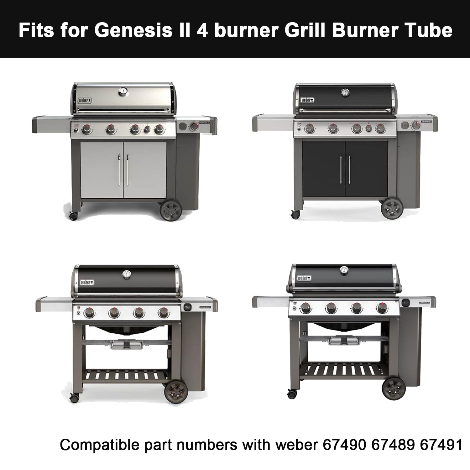 Amazon.co.jp: グリルバーナーチューブ Weber Genesis II 4バーナー 