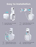 Vista 6 de DG-Direct Soporte de montaje en pared para eero 6 y eero 6+ Router Mesh Wi-Fi System, sin cables desordenados, soporte de montaje de pared para eero