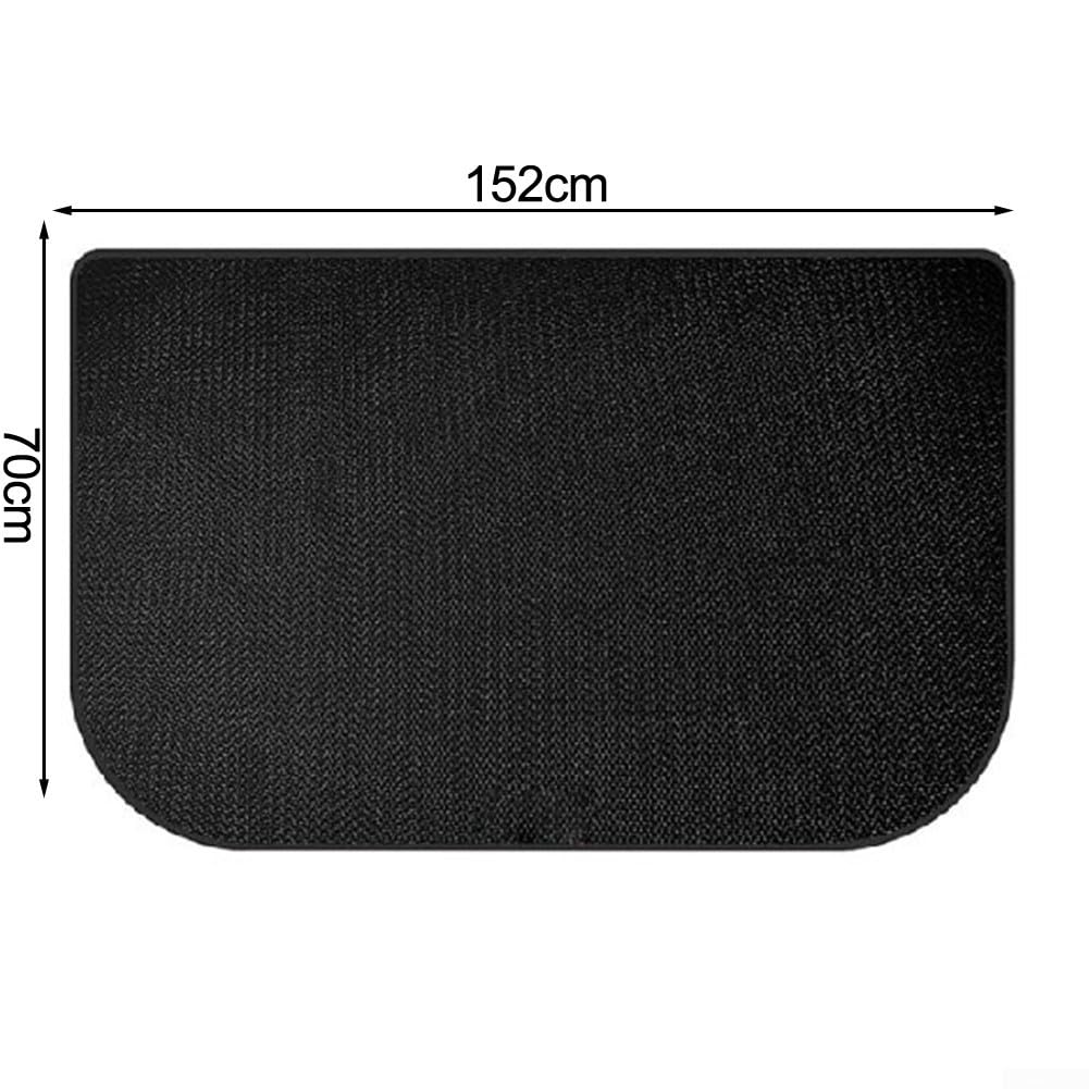 Tappeto per caminetto a semicerchio, in silicone in fibra di vetro, isolante ignifugo, per stufe a legna, barbecue e bracieri interni, 50 x 80 cm (152 x 70 cm)