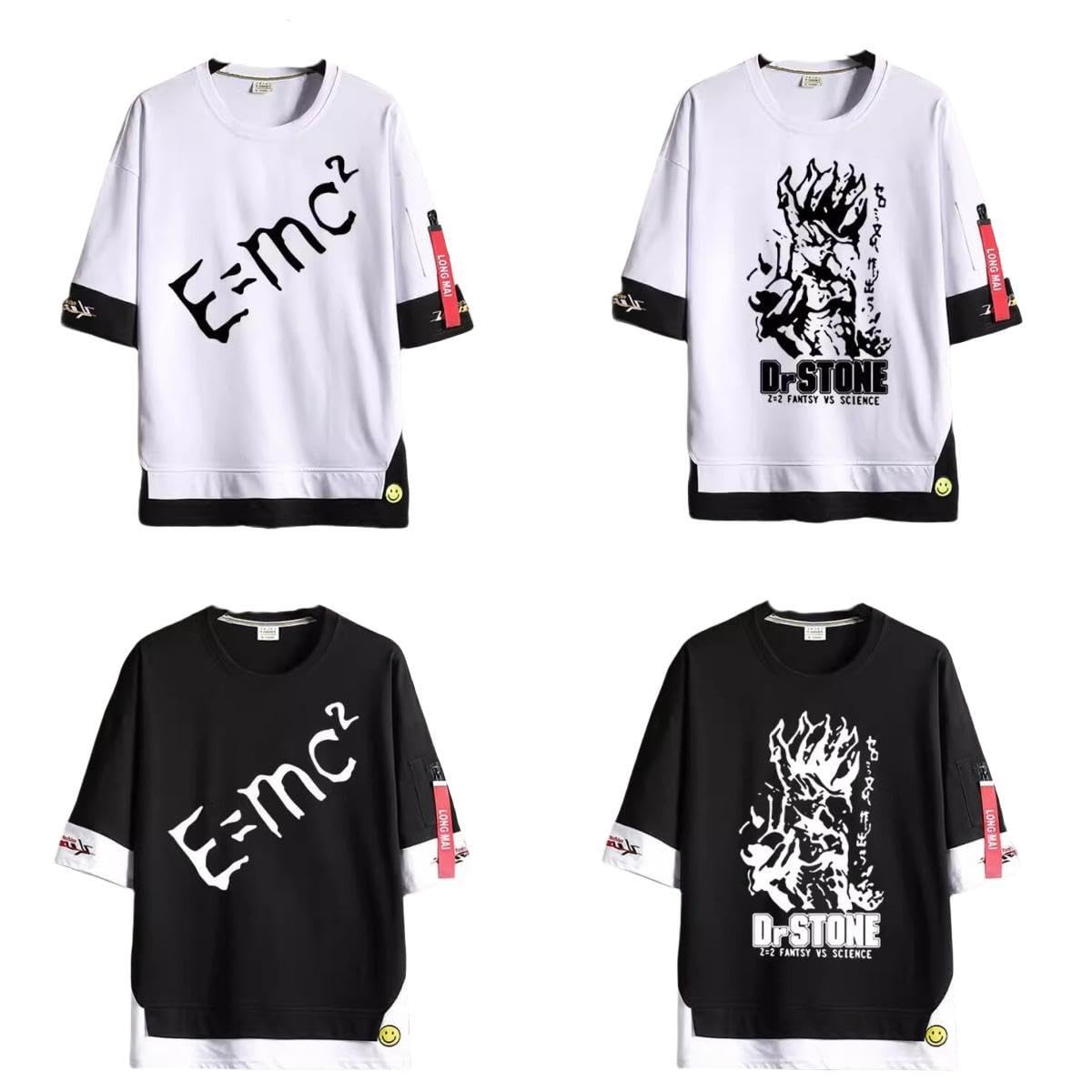 Amazon.co.jp: Moanimo（モアニモ）ドクターストーン Tシャツ メンズ
