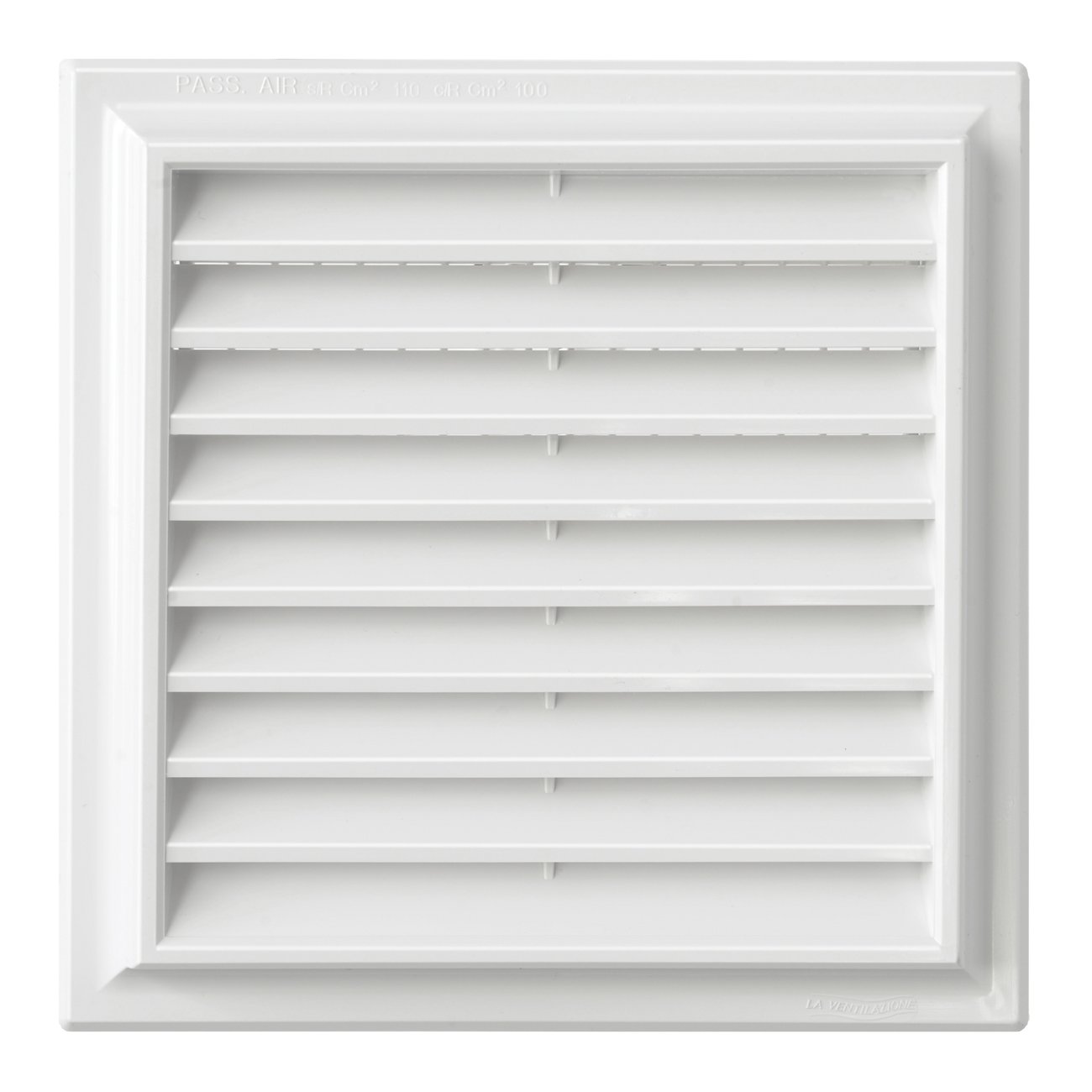 La Ventilazione Quadratisches Lüftungsgitter Aus Kunststoff – 189 X 189 Mm, Weiß (Bianco), Für Innenräume