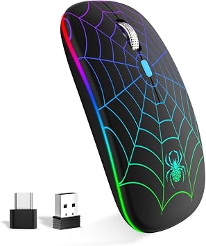 SZO Wireless mouse, 800/1200/1600 DPI adjustable mouse, 2.4G USB PC laptop wireless microphone, black