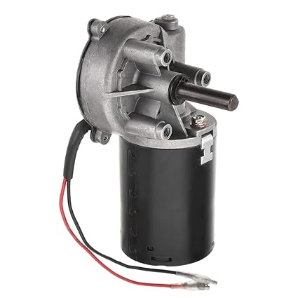 Heyiarbeit 100 RPM 24V DC Micro Gear Reduction Motor Motor High Torque Electric Worm Gear Motor Micro Speed Motor Electric Gearbox for RC Car Robot Model DIY Engine Left Shaft 1Pcs