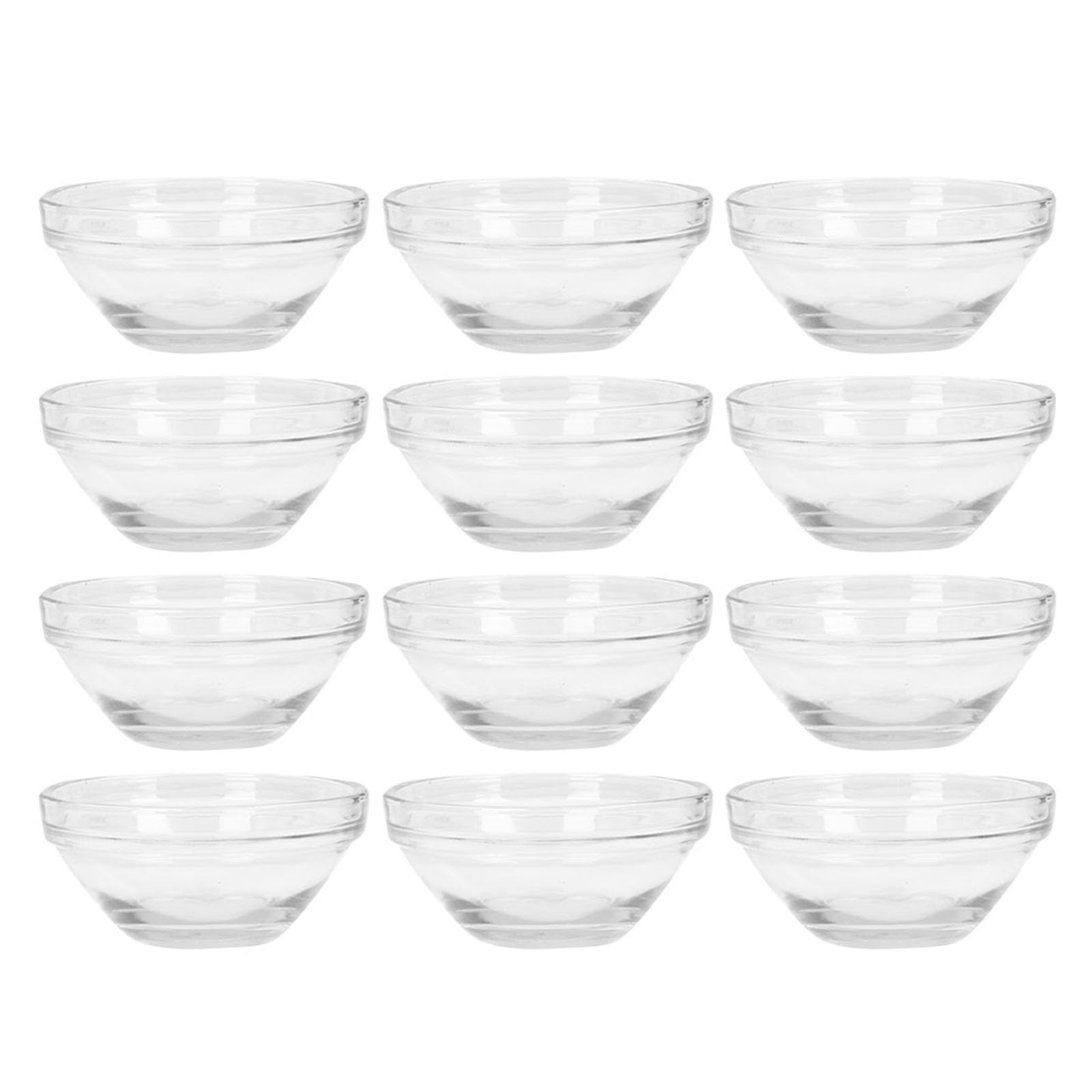 Garneck 12Pcs Glass Facial Mask Mixing Bowls Set Essential Oil Containers for DIY Beauty Spa Salon Use Lightweight Reusable and Easy to Clean