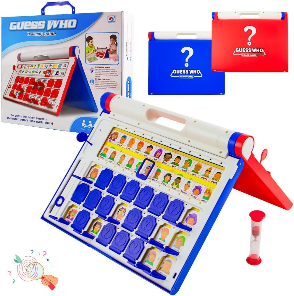 UKR Guess Who Is It Board Game Toy Plastic Folding Board Game Toy Who Is It Guessing Game Kids Educational Toy