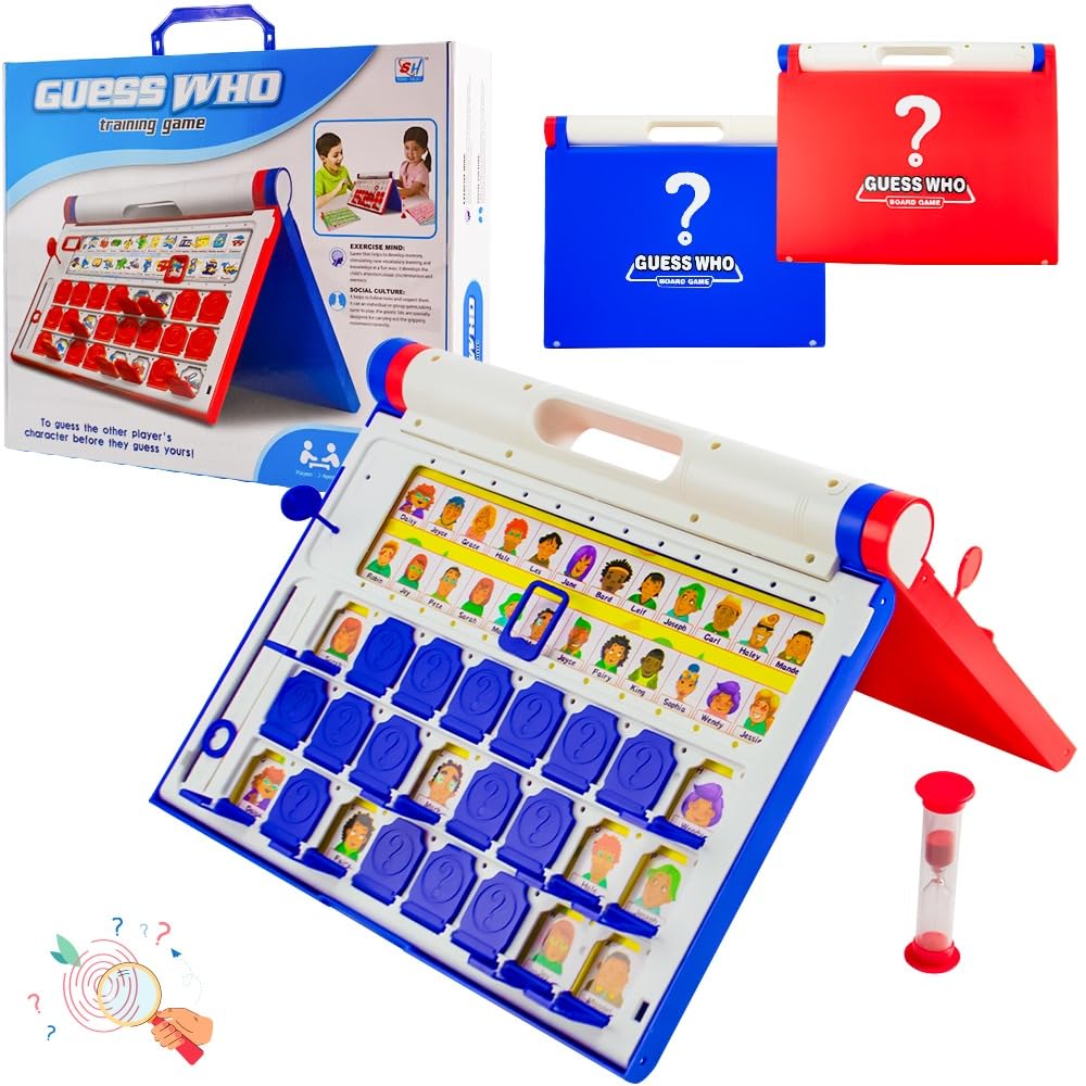 UKR Guess Who Is It Board Game Toy Plastic Folding Board Game Toy Who Is It Guessing Game Kids Educational Toy
