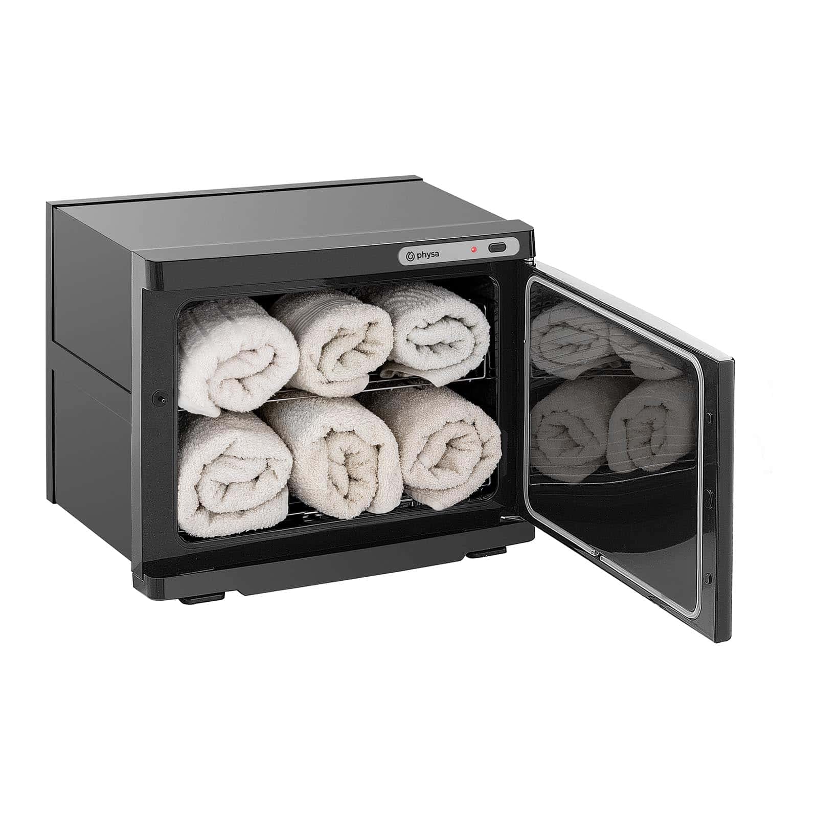 Physa Horno Calentador de Toallas Calientatoallas para Salón de Cosmética PHY-230TH-1_Black (Potencia: 230 W, Capacidad: 23 L, Temperatura: 70 °C, UV)