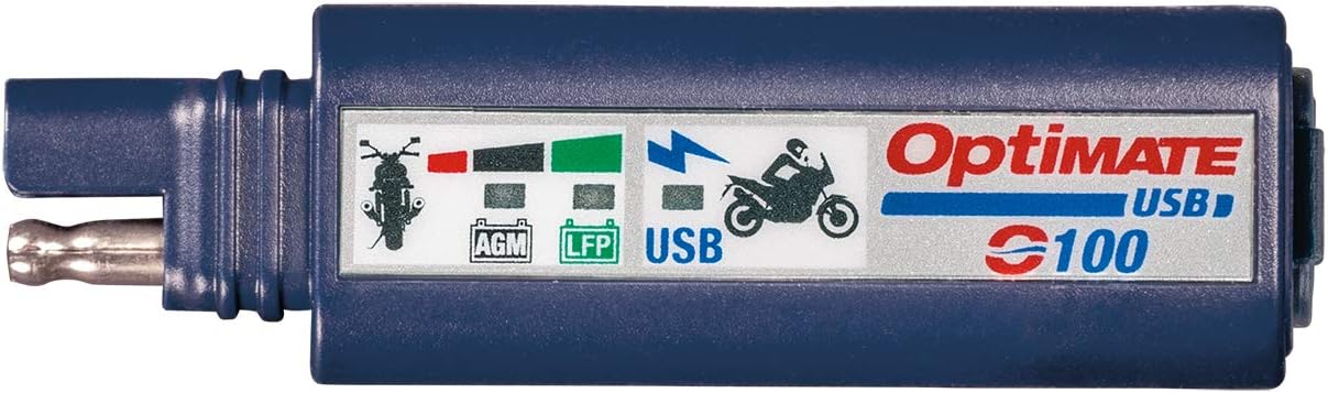 Tecmate Optimate O-100v3, Smart 2400mA USB Charger, with Standby Mode & Vehicle Battery Monitor