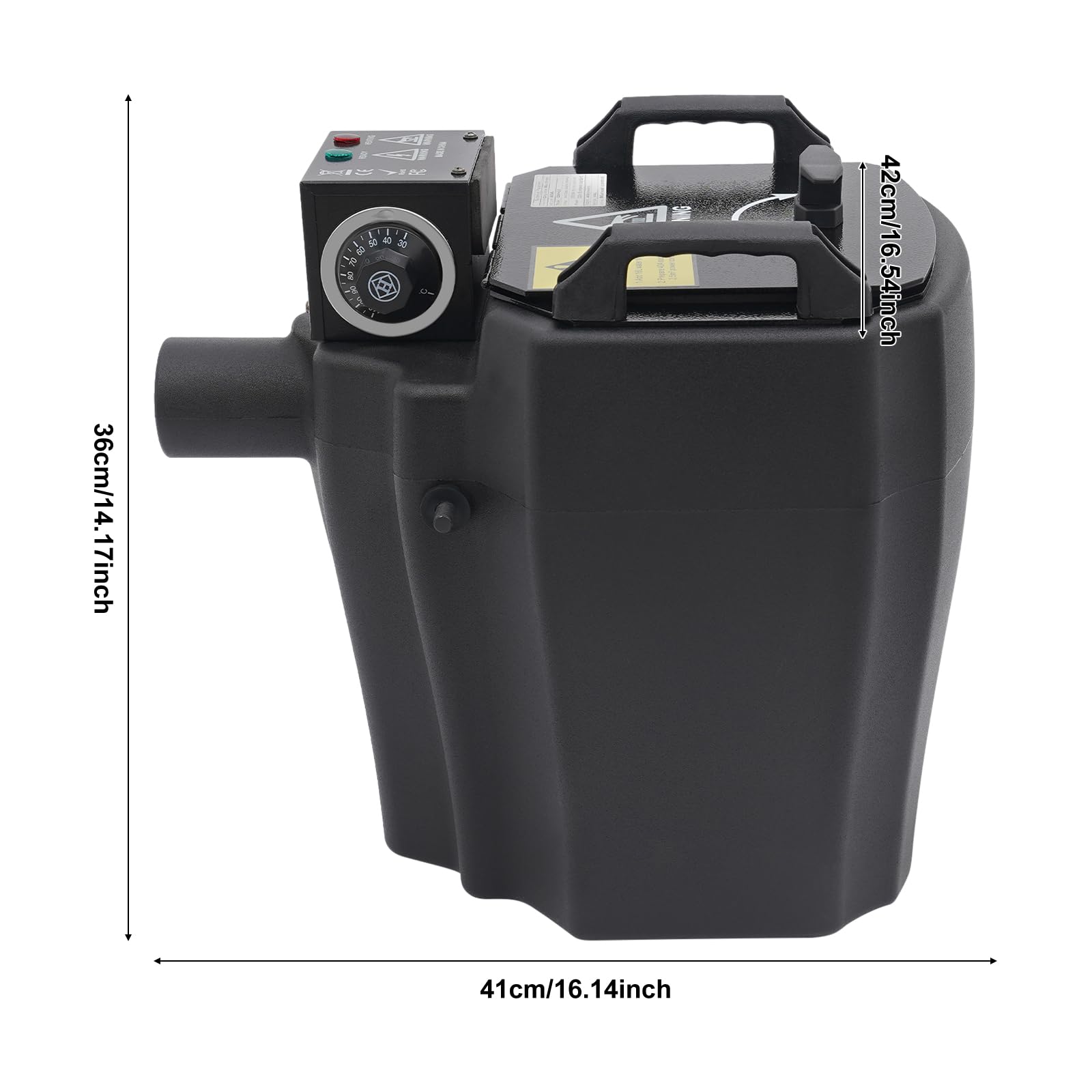 Máquina de hielo seco de 3500 W, nebulizador de escenario portátil, máquina de efecto de niebla helada seca con control electrónico de temperatura, equipo de escenario, máquina de niebla con un