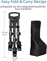 Vista 7 de Cayer TD03 - Trípode Dolly, rodante resistente con ruedas grandes de 3 pulgadas y funda de transporte, soporta hasta 66 libras, compatible