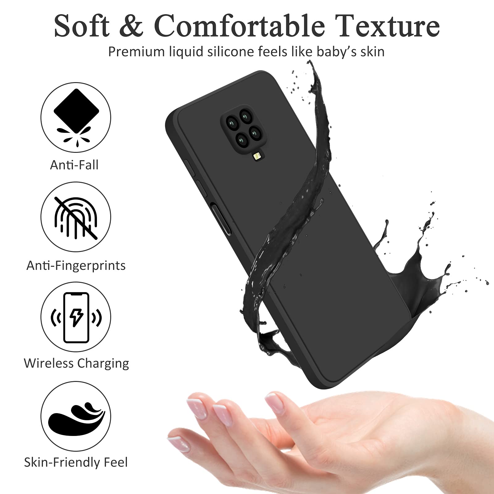 Acquista Custodia antiurto KEYSION per Redmi 9 Cover posteriore per telefono in silicone per Redmi Note 9 Pro Max 9S 8T 8 8A in Italia a partire da 3.13