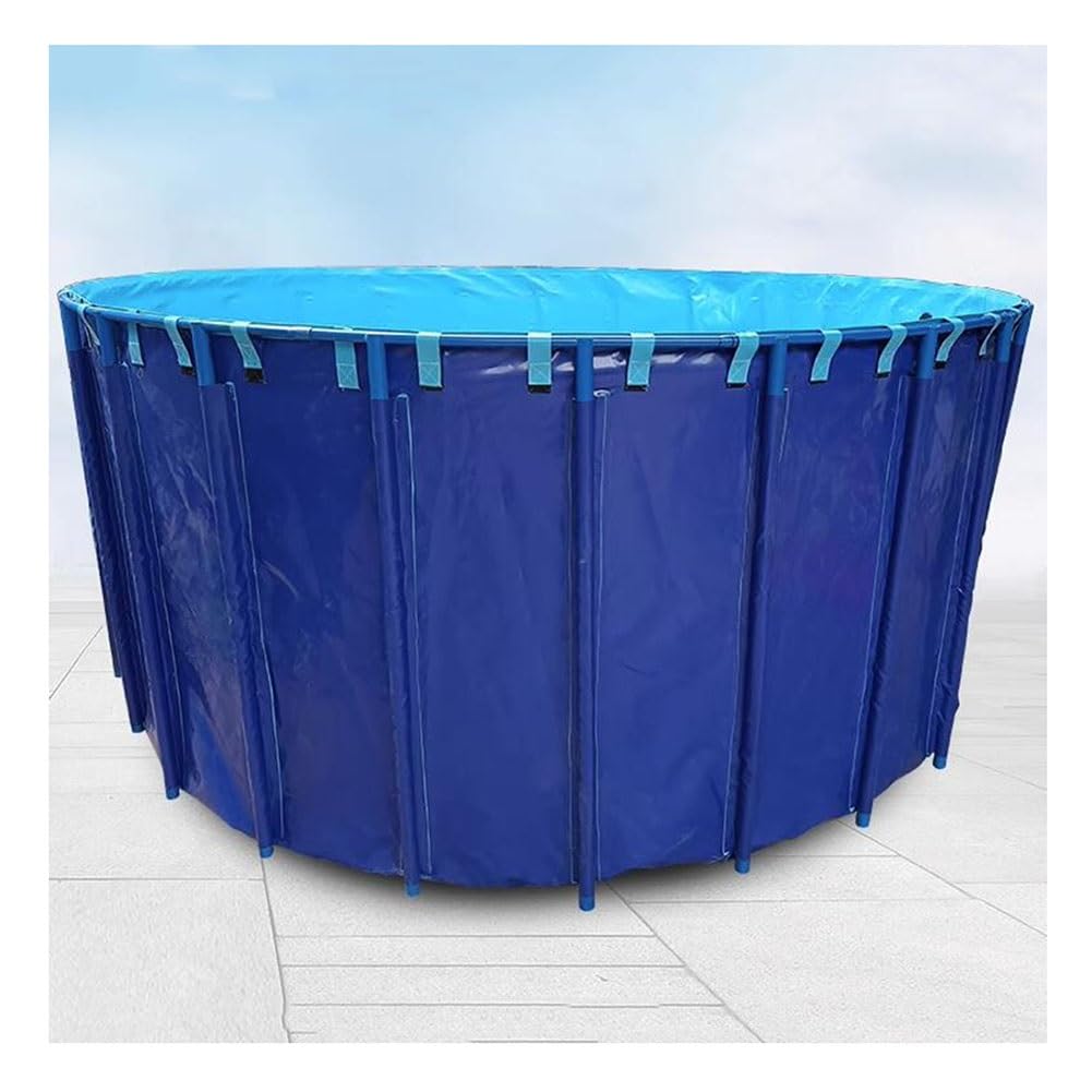 Acuario elevado duradero con soporte de metal estable y lona azul de 628 l