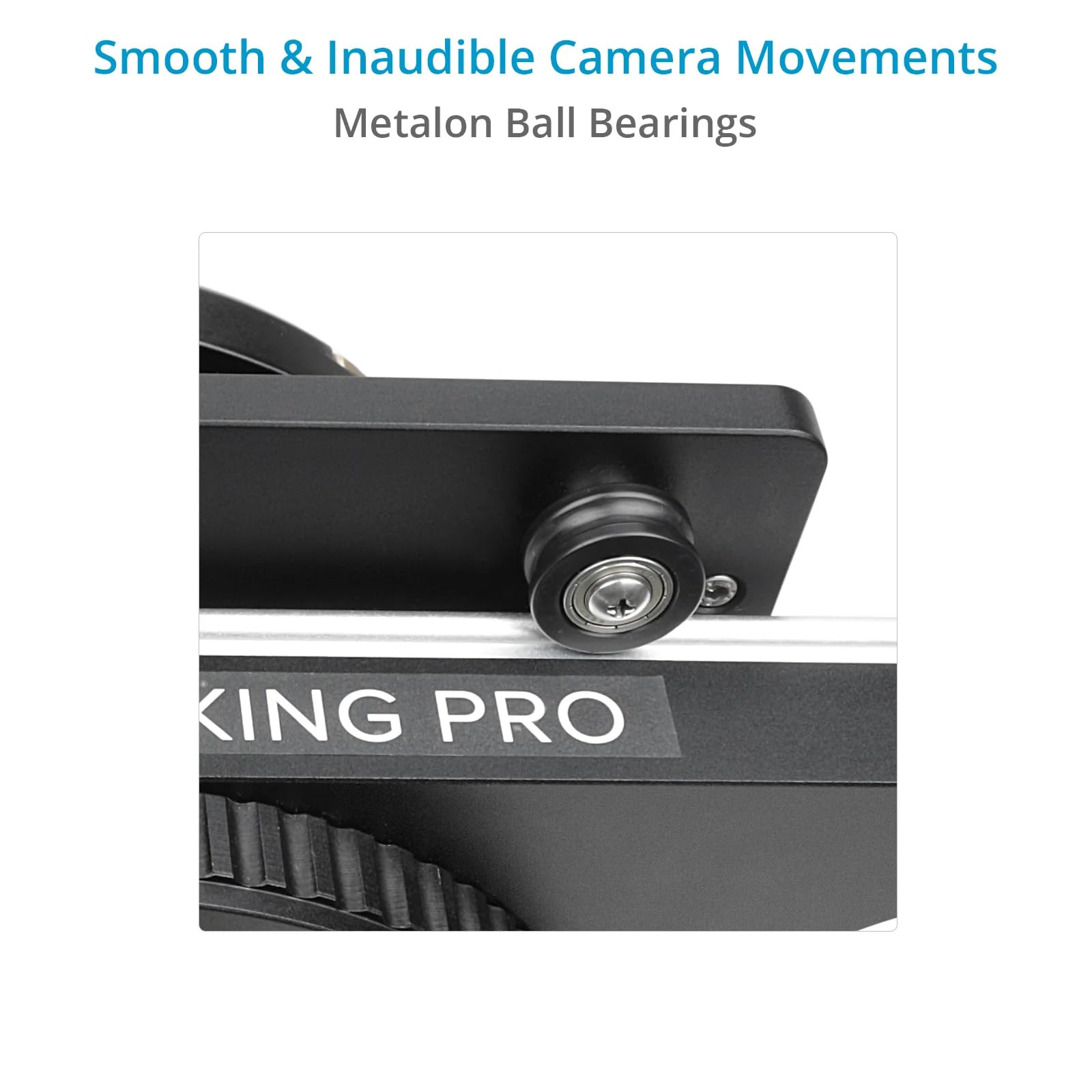 PROAIM Flyking PRO 4ft Mitchell Videokamera-Slider für Video- und Filmemacher. Nutzlast 5 kg–100 kg / 11 lb–220 lb. Verstellbare Magnetstopper und 5/8" Baby Pin-Halterung. (SL-FLPR-4)