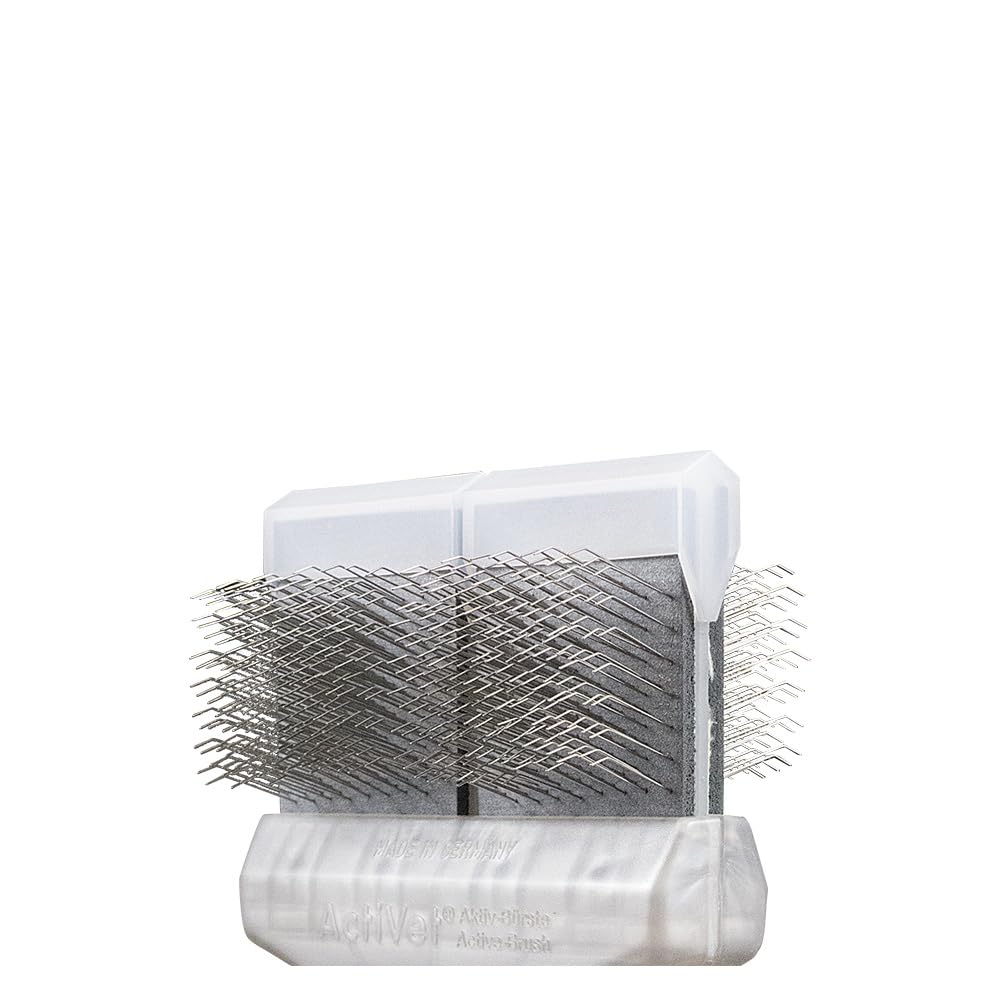 Coat Grabber STARK - Finishbürste für Hunde und Katzen mit Langhaar & Dichter Unterwolle (9cm) - Haarbürste