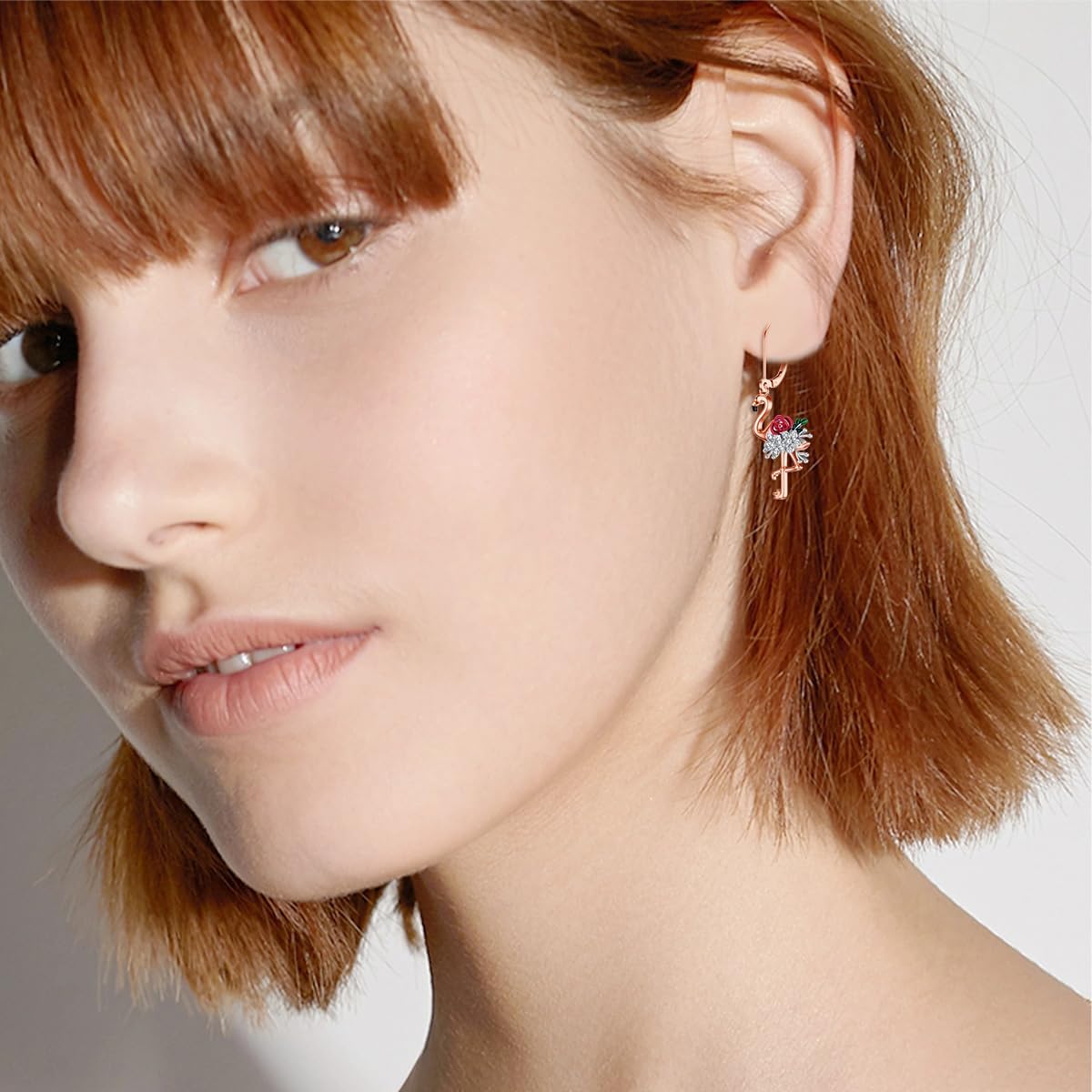 Animal Earrrings Sterling Silver Flamingo/Highland Cow/Mushroom/Dragonfly/Giraffe Jewelry Gifts for Women