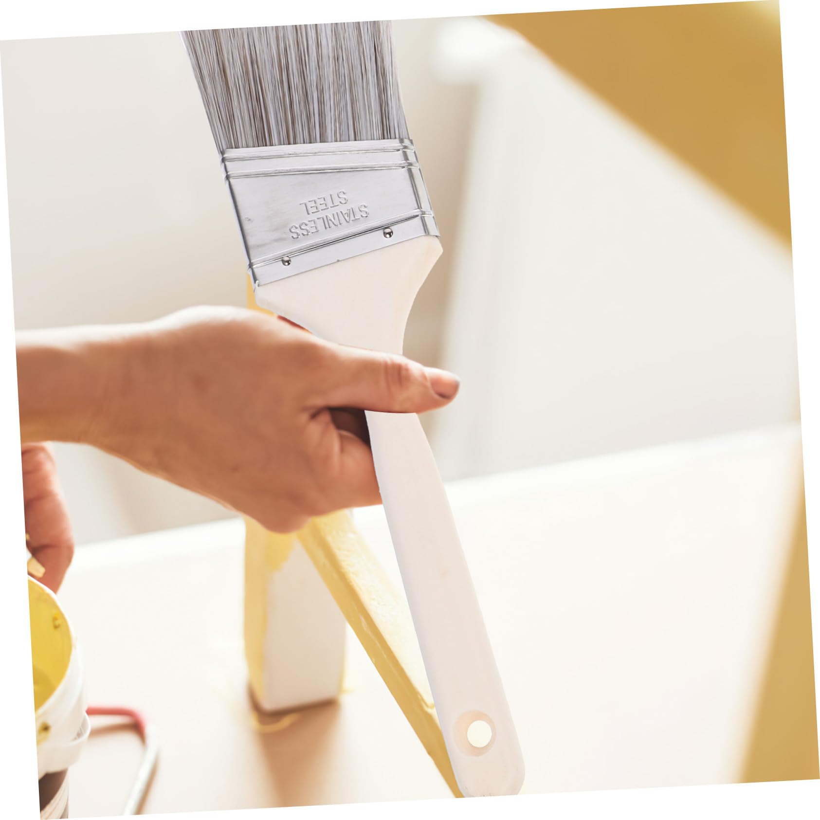 15 Piezas Brochas de Pintura Reutilizables con Mango de Madera Portátiles y Versátiles para Paredes y Detalles Hogar con Fibras Suaves para Acabado Uniforme y Precisión
