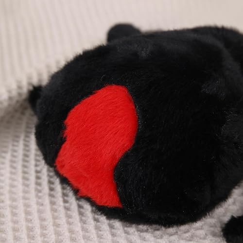 Miniatura 3 de Peluche de araña negra de 9.8 pulgadas, de piel suave, abrazable, de araña, para Halloween, adorable juguete de peluche, juguete de peluche súper