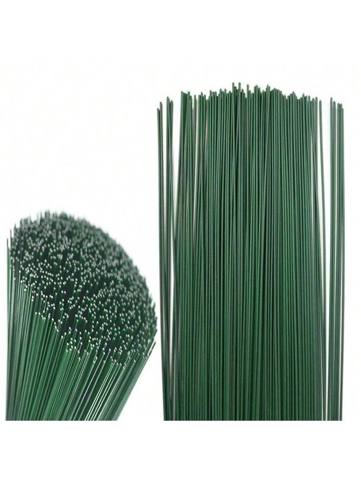 Image of TRAIS Green Floral Wire & Tape Set - 10 Floral Stem Wires and 2 Floral Tapes for Flower Making, Bouquet Wrapping, Florist Supplies, DIY Crafts & Wedding Decorations