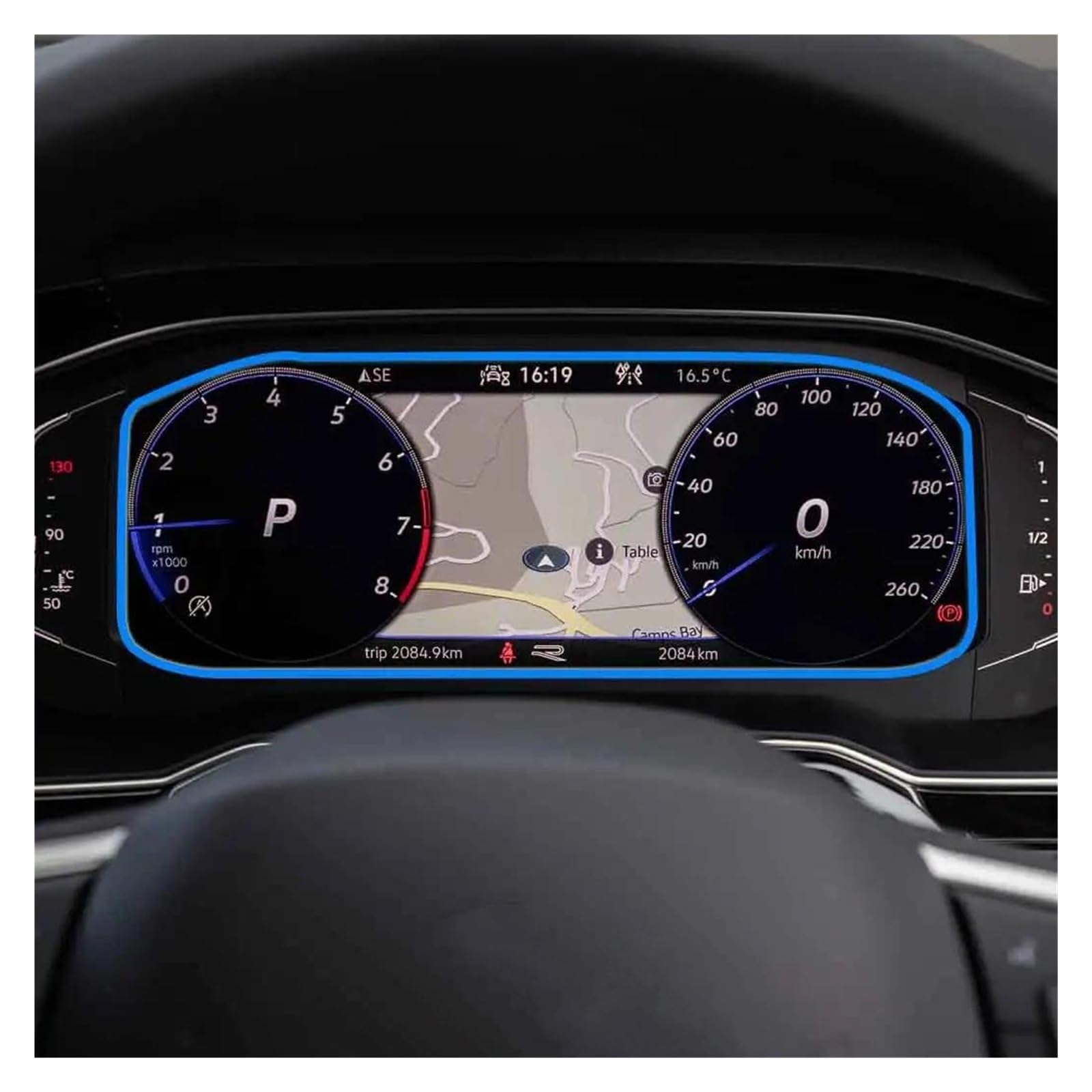 Pellicola protettiva display GPS Per VW Taigo 2022 Navigazione GPS Per Auto Centro Schermo E Strumento Pellicola Proteggi Schermo In Vetro Temperato Da 9,2 Pollici Protezione per lo schermo auto(Instr